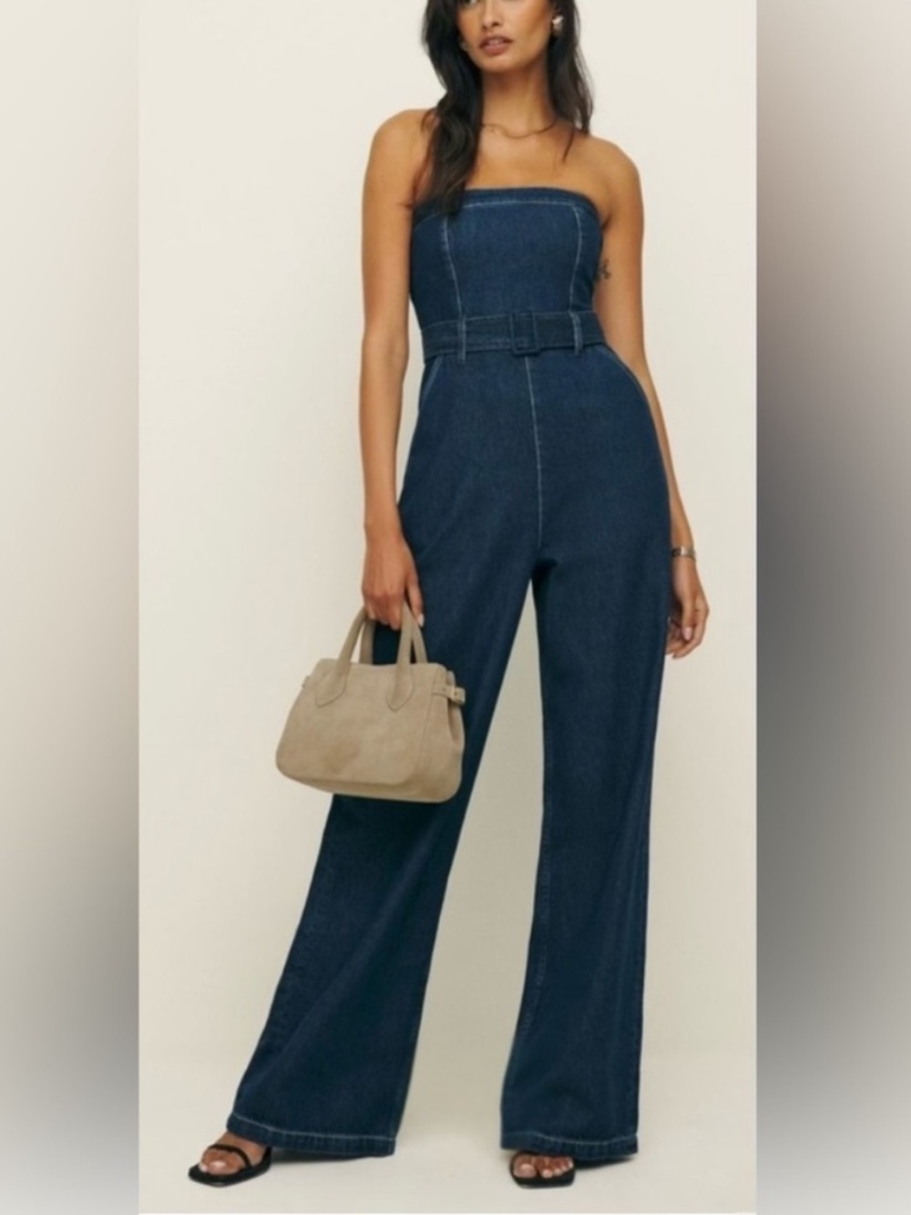 Reformation Eva Denim Jumpsuit - like new!